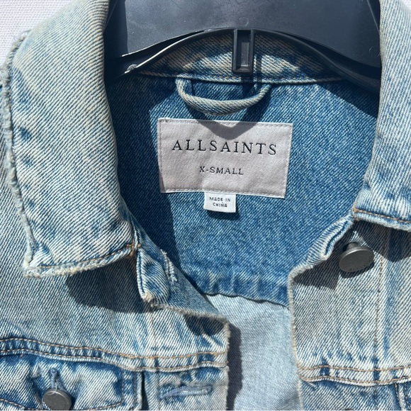 ALL SAINTS Hay denim Jacket XS extra small jean - Picture 5 of 9